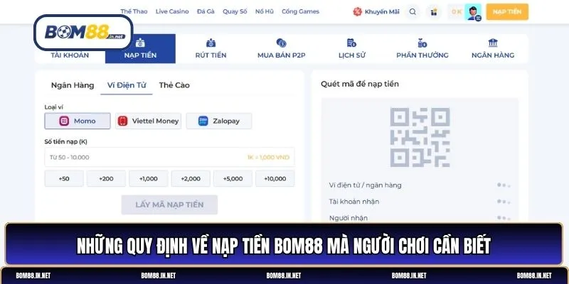 nạp tiền BOM88