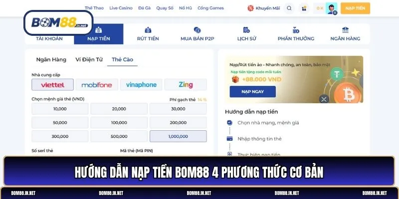nạp tiền BOM88
