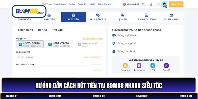 rút tiền BOM88