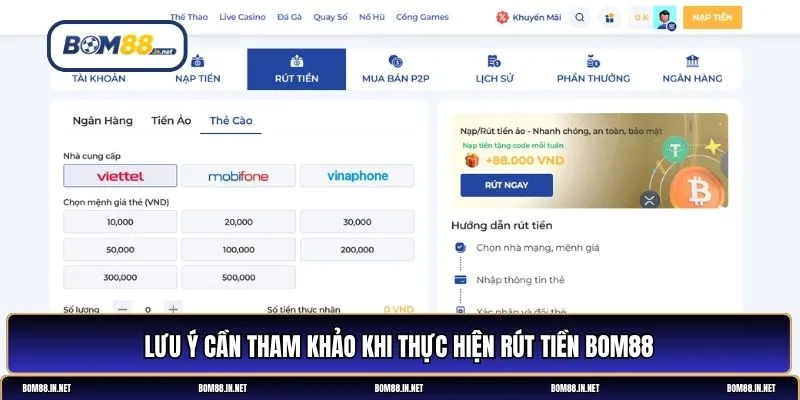 rút tiền BOM88